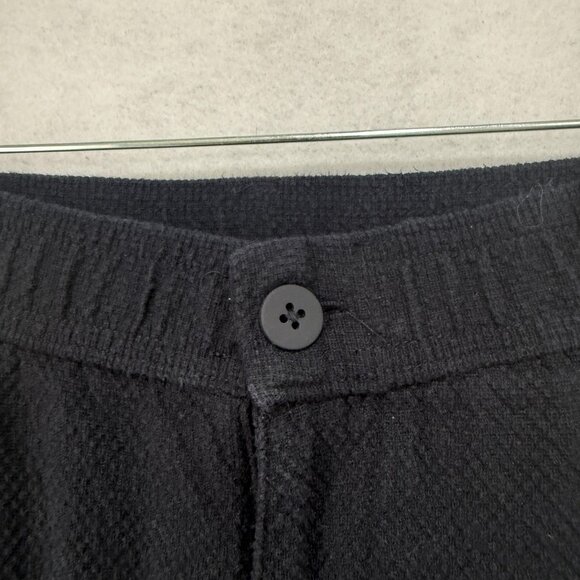 Zara Pants Mens Medium Navy Blue Textured Pleated Front Trousers Classic Fit - Picture 4 of 16